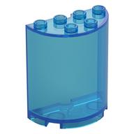 Cylinder Half 2 × 4 × 4 Trans-Dark Blue