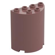 Cylinder Half 2 × 4 × 4 Sand Red