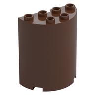 Cylinder Half 2 × 4 × 4 Brown