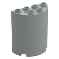 Cylinder Half 2 × 4 × 4 Light Gray