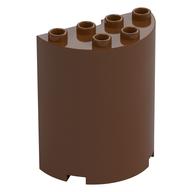 Zylinder halb 2 × 4 × 4 Rotbraun