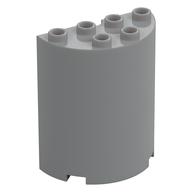 Zylinder halb 2 × 4 × 4 Hellblaugrau
