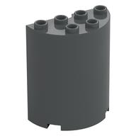 Cylinder Half 2 × 4 × 4 Dark Bluish Gray