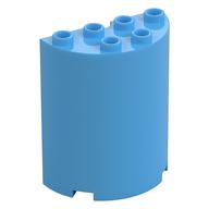 Cylinder Half 2 × 4 × 4 Medium Blue