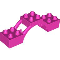 Duplo Brick Arch 2 × 8 × 2 with Support Dark Pink
