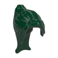Hair Ponytail Long with Side Bangs Dark Green
