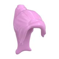 Hair Ponytail Long with Side Bangs Bright Pink