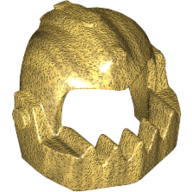 Helmet with Jagged Jaw Perlgold