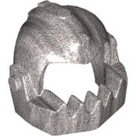 Helmet with Jagged Jaw Metallic-Silber