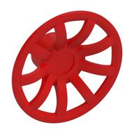 Wheel Cover 9 Spoke - 24mm D. Rot