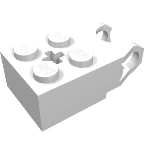 Technic Brick Special 2 × 2 with Ball Socket Reinforced and Axle Hole Weiß