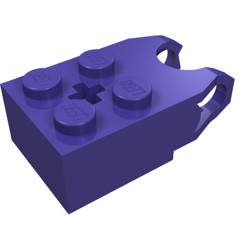 Technic Brick Special 2 × 2 with Ball Socket Reinforced and Axle Hole Dunkellila