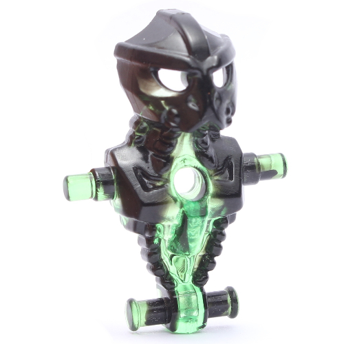 Torso/Head Martian with Chest Hole, Alien Commander with Marbled Trans Green Pattern Trans-Green