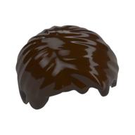 Hair Short, Tousled with Side Part Dark Brown