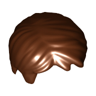 Hair Short, Tousled with Side Part Reddish Brown
