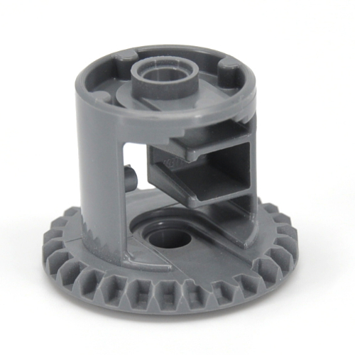 Technic Gear Differential with Inner Tabs and Open Center, 28 Bevel Teeth Dark Bluish Gray
