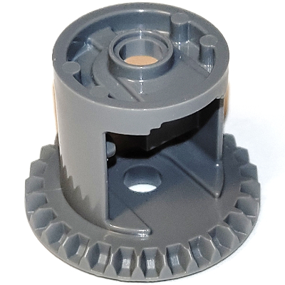Technic Gear Differential with Inner Tabs and Closed Center, 28 Bevel Teeth [Sharp Edge] Dunkelblaugrau