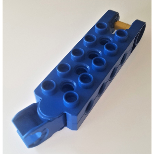 Duplo Toolo Brick 2 × 5 with 8 Side Screw Sockets, Swivel Bracket End and Clip End