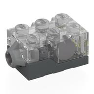 Light Brick 2 × 3 × 1 1/3 with Dark Bluish Gray Base [Yellow LED] Trans-Clear