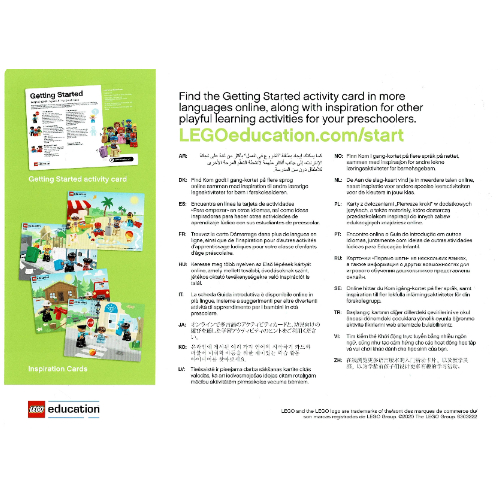 Activity Card, Set 45030-1, Getting Started - English/Multiple Languages [No Color/Any Color]