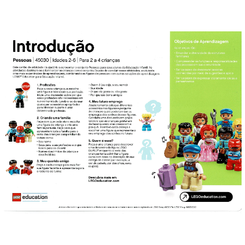 Activity Card, Set 45030-1, Getting Started - Portuguese/Italian [No Color/Any Color]