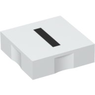 Duplo Tile 2 × 2 with Capital 'I' Print Weiß