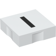 Duplo Tile 2 × 2 with Lowercase 'l' Print Weiß