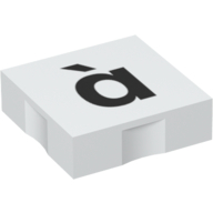 Duplo Tile 2 × 2 with Lowercase 'à' Print White