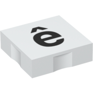 Duplo Tile 2 × 2 with Lowercase 'ê' Print Weiß