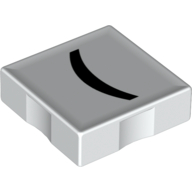 Duplo Tile 2 × 2 with '(' Print White