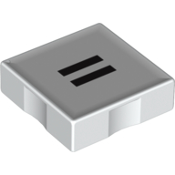 Duplo Tile 2 × 2 with Equal To ( '=' ) Print White