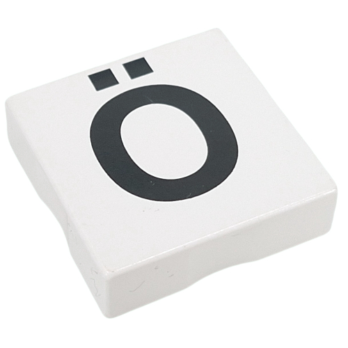 Duplo Tile 2 × 2 with Capital 'Ö' Print White