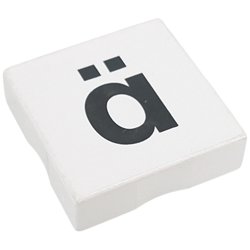 Duplo Tile 2 × 2 with Lowercase 'ä' Print White