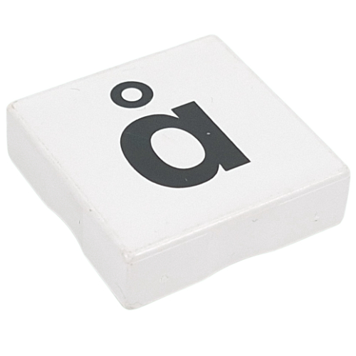 Duplo Fliese 2 × 2 mit Kleinbuchstabe 'å' (bedruckt)