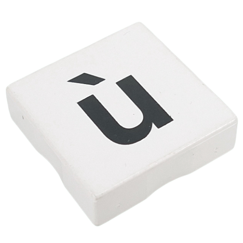 Duplo Fliese 2 × 2 mit Kleinbuchstabe 'ù' (bedruckt)