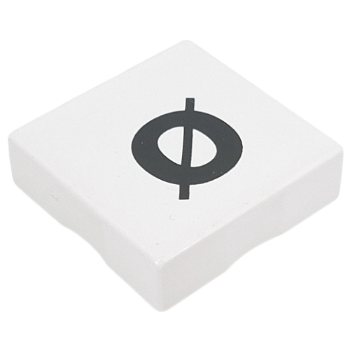 Duplo Fliese 2 × 2 mit Kleinbuchstabe 'ø' (bedruckt)