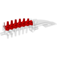 Large Figure Weapon Spined Long Blade, Marbled Red Pattern (Krika) Milchweiß