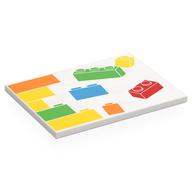Fliese 6 × 8 mit LEGO Steine, Wand Druck Weiß