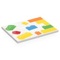 Fliese 6 × 8 mit LEGO Steine, Wand Druck Weiß
