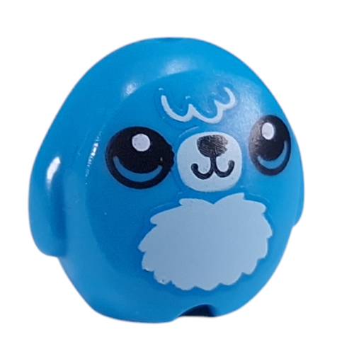 Pillow Plush Toy with White Chest, White Nose, Black Eyes print Dunkelazur