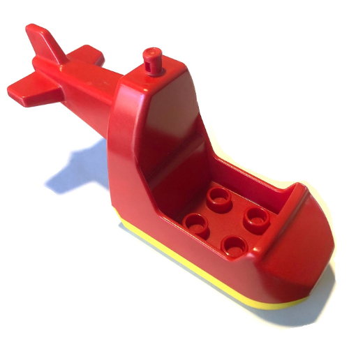 Duplo Helicopter Body without Skids Red