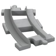 Duplo Schiene 4 × 8 gebogen [kurz] Hellblaugrau
