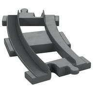 Duplo Schiene 4 × 8 gebogen [kurz] Dunkelblaugrau