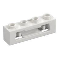 Launcher, Brick Special 1 × 4 with Inside Clips (Disk Shooter) White