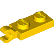 Plate Special 1 × 2 with Clip Horizontal on End Yellow