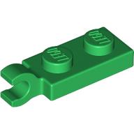 Plate Special 1 × 2 with Clip Horizontal on End Grün