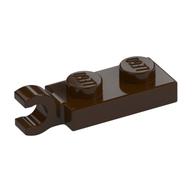 Plate Special 1 × 2 with Clip Horizontal on End Dark Brown