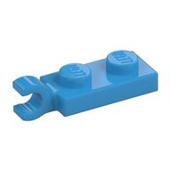 Plate Special 1 × 2 with Clip Horizontal on End Dunkelazur