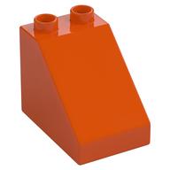 Duplo Brick 3 × 2 × 2 Slope Reddish Orange