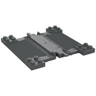 Duplo Train Track with Ramps For Car Crossing Dark Bluish Gray